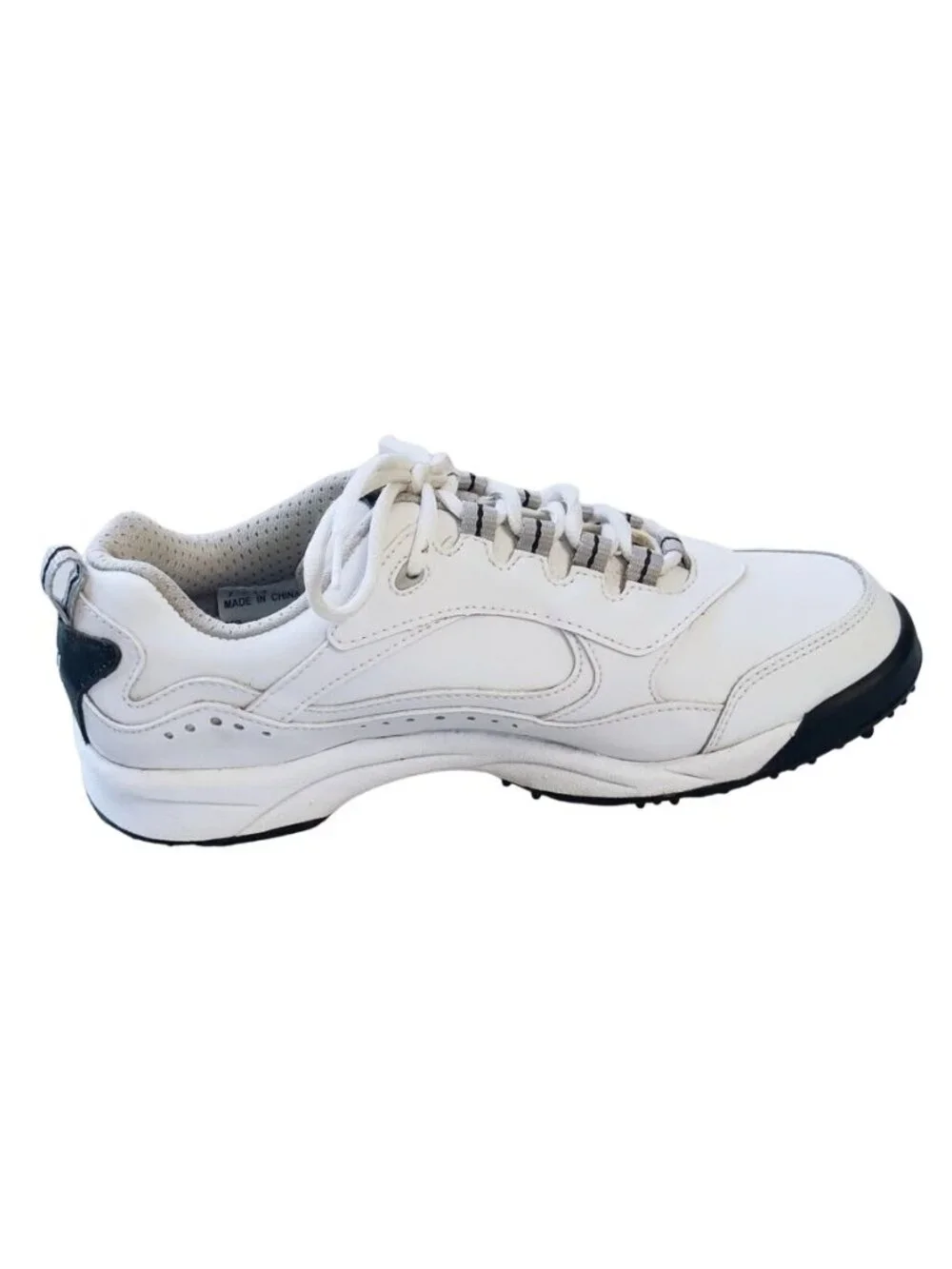 FOOTJOY GreenJoys Women's Golf Shoes White Leather Lace-up Spikes Size 7.5W